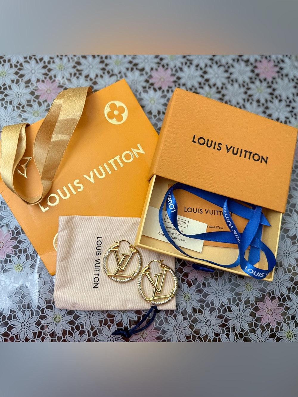 Designer hoop earrings with gift box set